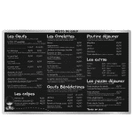 Menu du resto du golf de Buckingham