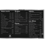 Menu du resto du golf de Buckingham