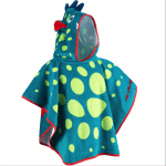 poncho serviette vert pour enfant