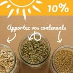 graines dans contenant